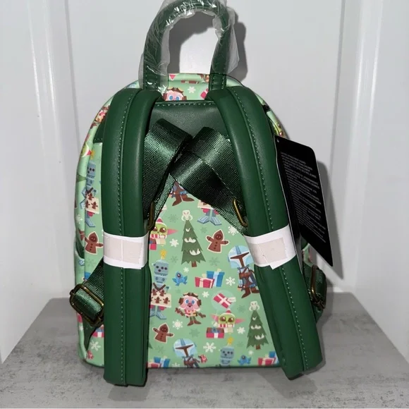 Loungefly Star Wars The Mandalorian Chibi Holidays Backpack - Picture 3 of 6